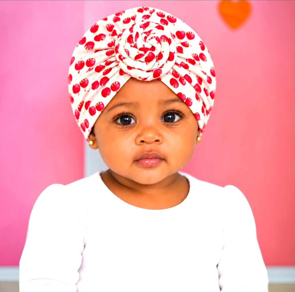 Fruit Print Pre-Tied Baby Turban Cap – 6 Months–3 Years - Fatisha Boutique Fatisha Boutique