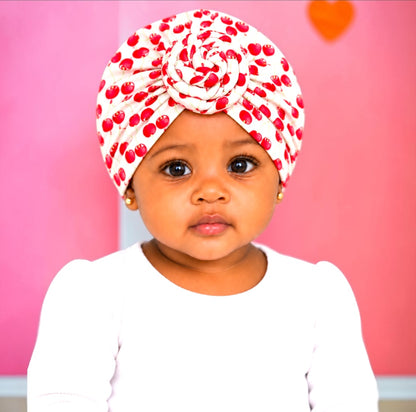 Fruit Print Pre-Tied Baby Turban Cap – 6 Months–3 Years - Fatisha Boutique