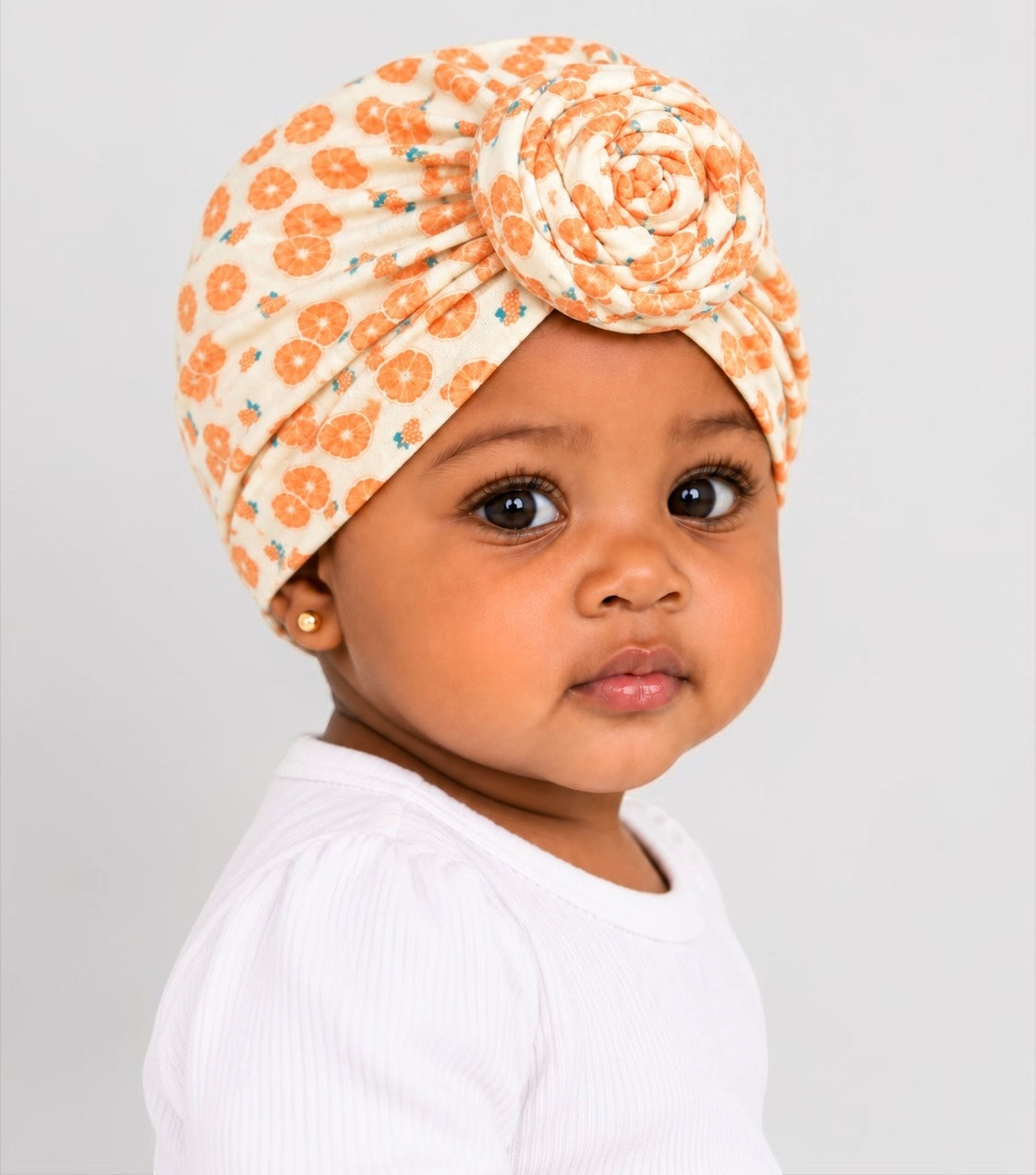 Fruit Print Pre-Tied Baby Turban Cap – 6 Months–3 Years - Fatisha Boutique
