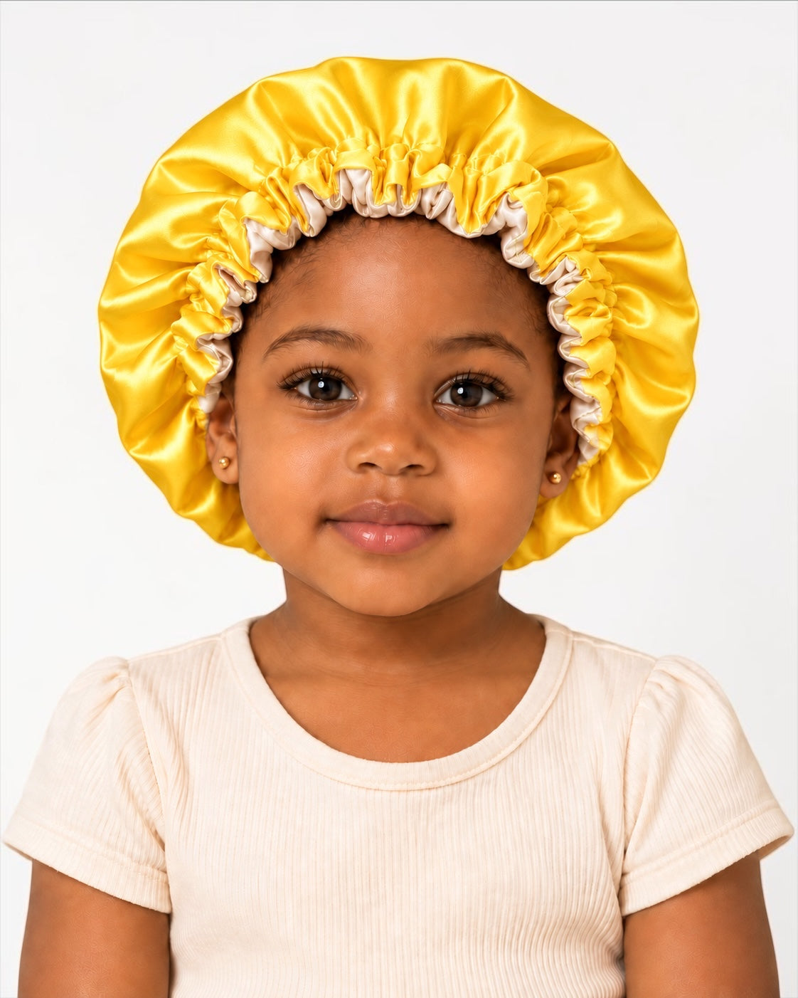 Kids Adjustable Reversible Satin Silk Bonnet – Ages 1–5 Years - Fatisha Boutique