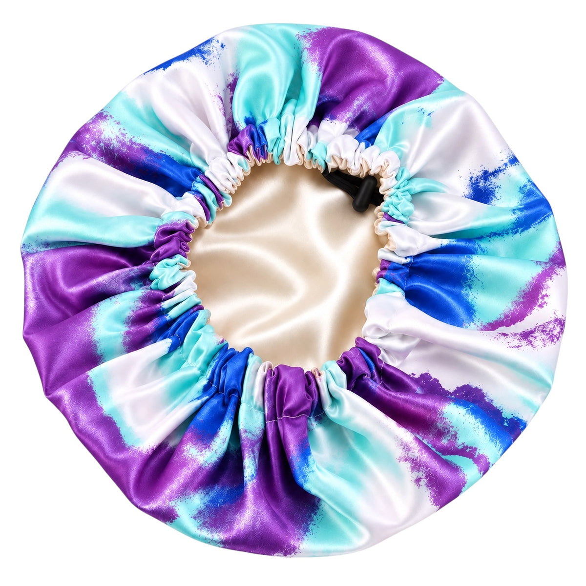 Kids Adjustable Tie-Dye Satin Silk Bonnet – Double Layer, Ages 1–5 - Fatisha Boutique Fatisha Boutique