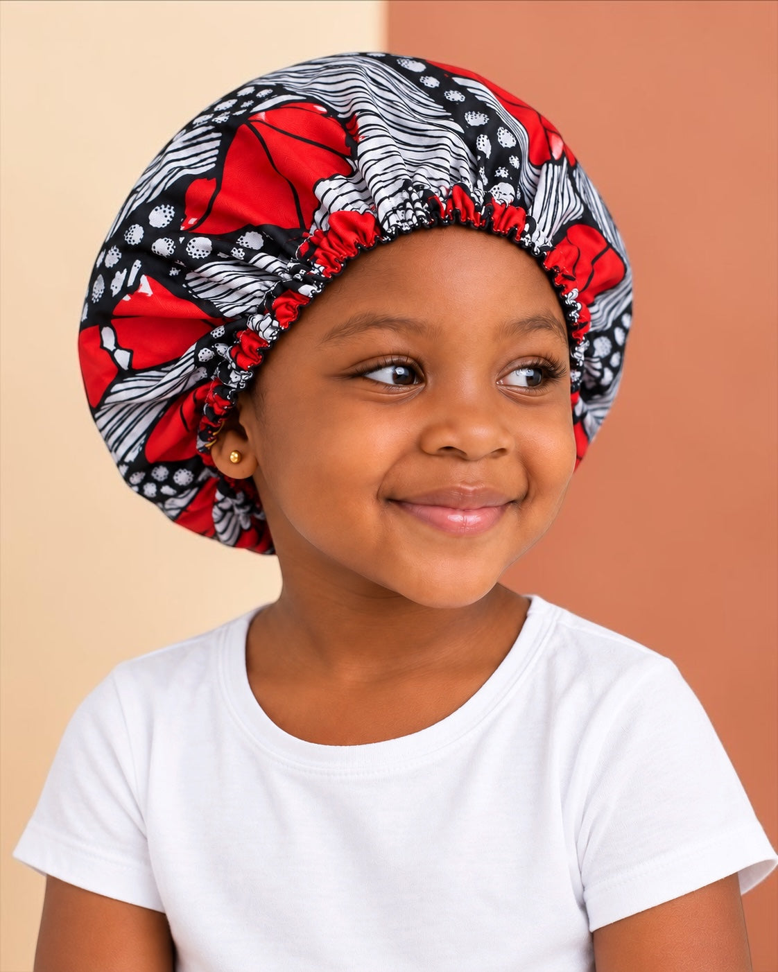 Kids Reversible Ankara Print Satin Bonnet – Ages 1–5 Years - Fatisha Boutique Fatisha Boutique