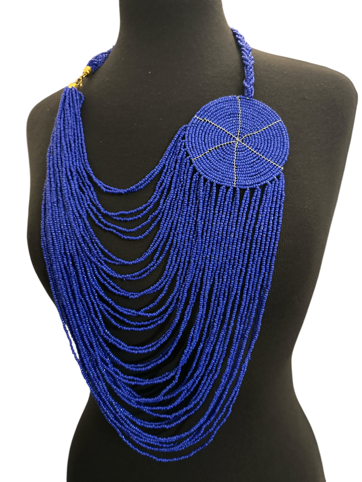 Authentic African Multilayer Beaded Disc Statement Necklace - Fatisha Boutique Fatisha Boutique