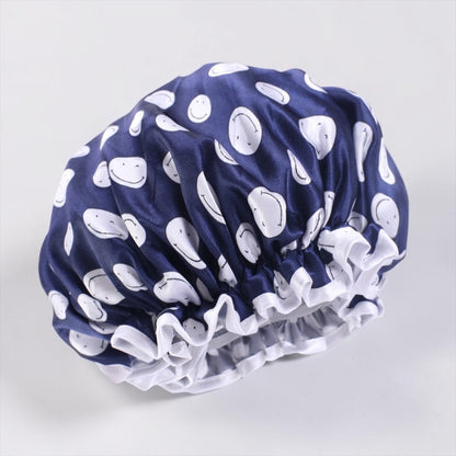 Kids Satin Silk Shower Cap – Waterproof Bonnet with Ruffled Edges (Ages 1–6) - Fatisha Boutique