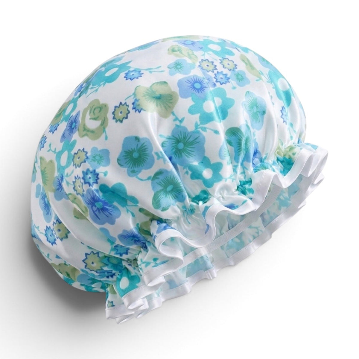 Kids Satin Silk Shower Cap – Waterproof Bonnet with Ruffled Edges (Ages 1–6) - Fatisha Boutique Fatisha Boutique