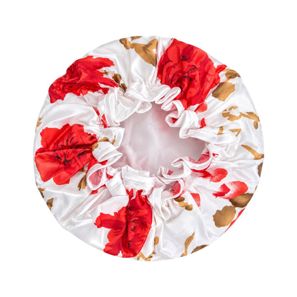 Kids Satin Silk Shower Cap – Waterproof Bonnet with Ruffled Edges (Ages 1–6) - Fatisha Boutique