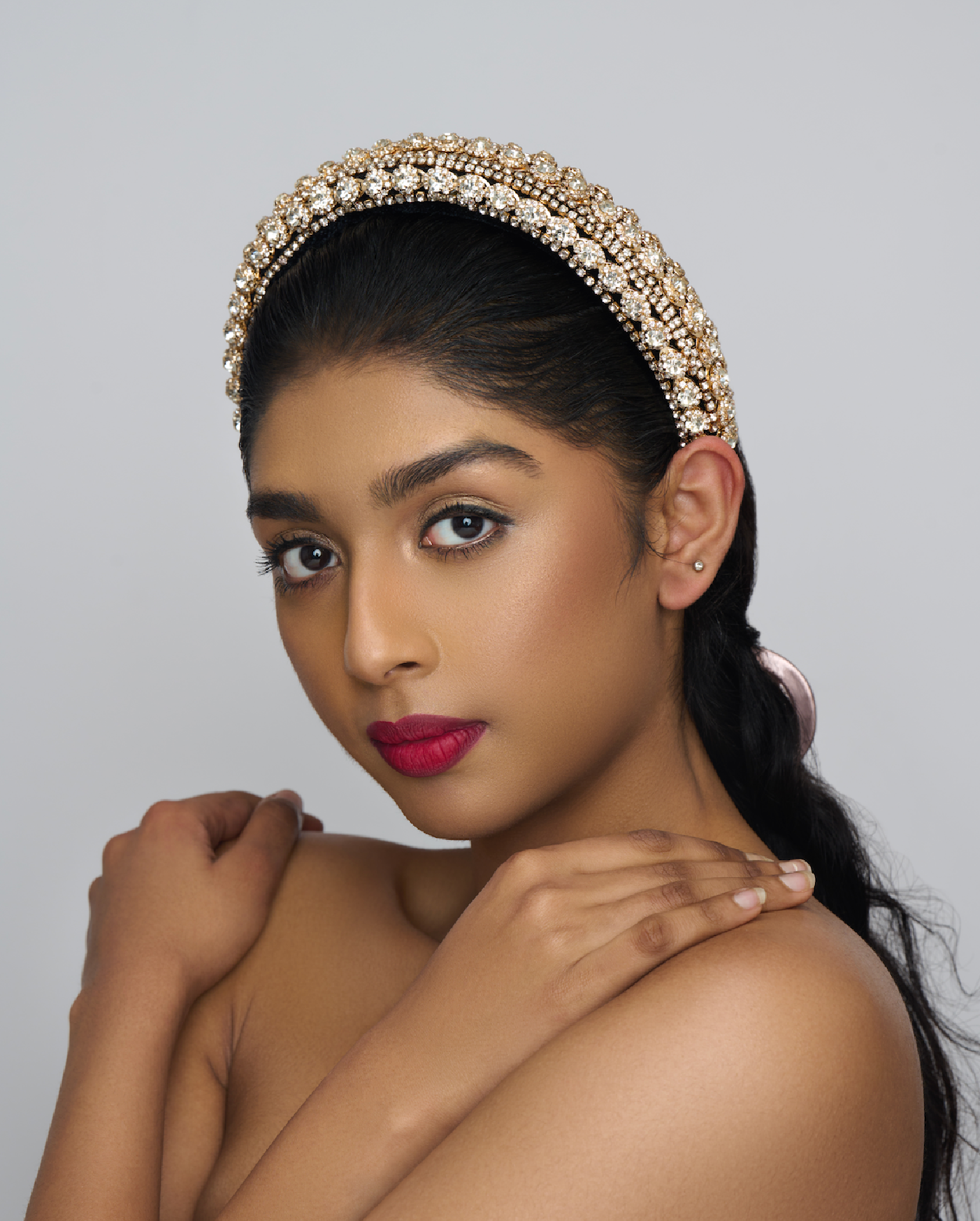 Luxury Crystal Diamante Rhinestone Baroque Padded Headband Hair Jewellery