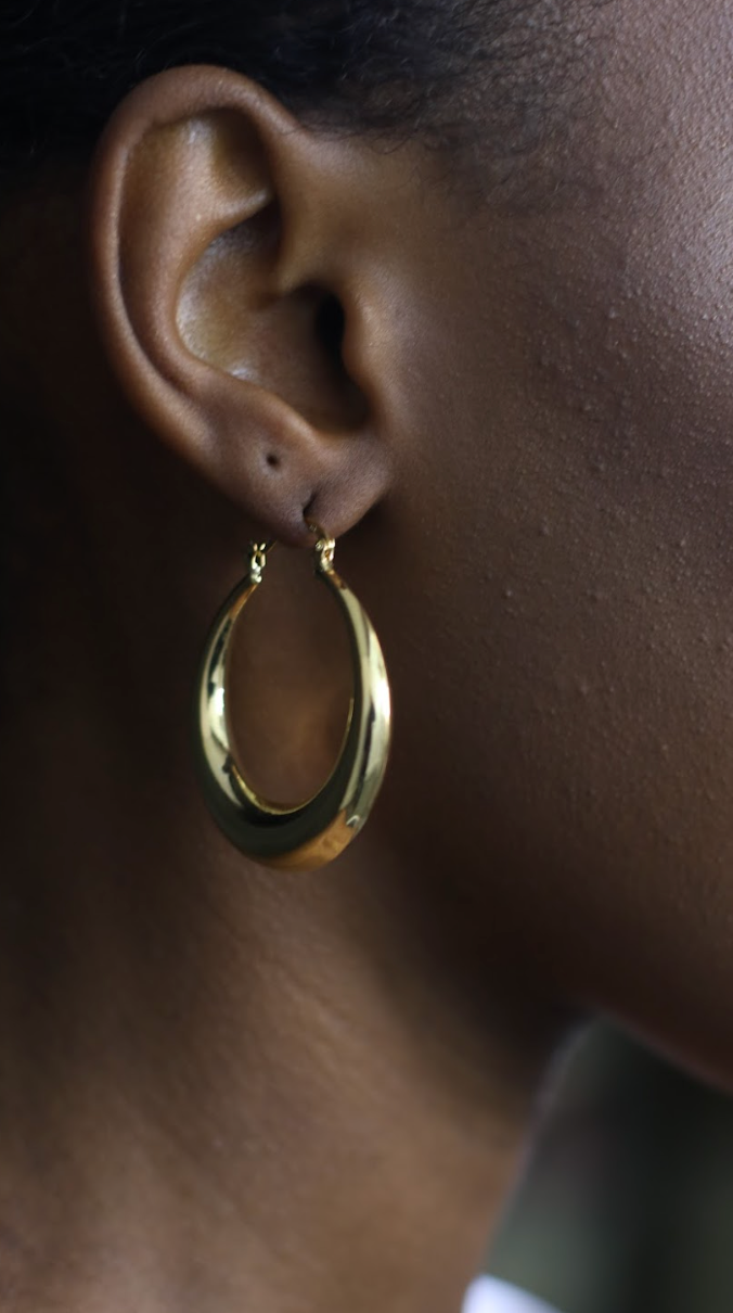 4cm Chunky Statement Hoop Earrings
