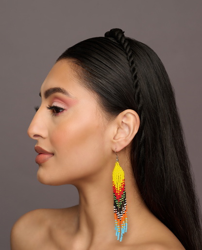 Authentic African Fashion Style Ethnic Tassel Beaded Earrings