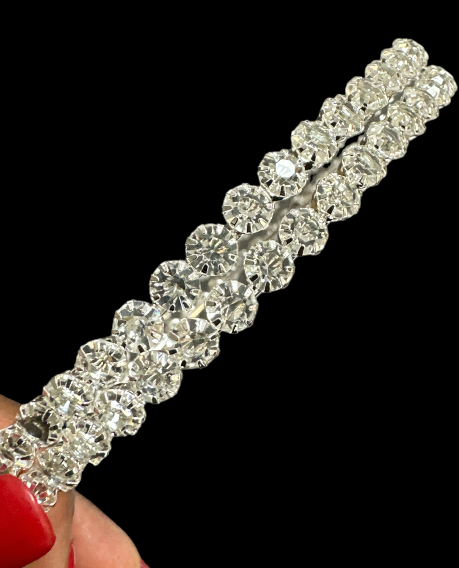 11CM Crystal Rhinestones Oversized Trendy Statement Hoop Earrings
