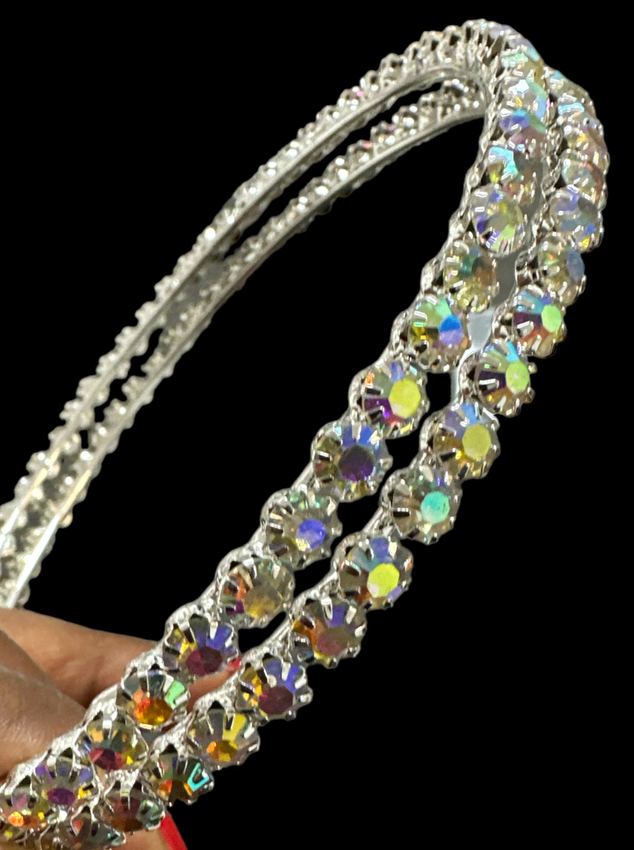 11CM Crystal Rhinestones Oversized Trendy Statement Hoop Earrings