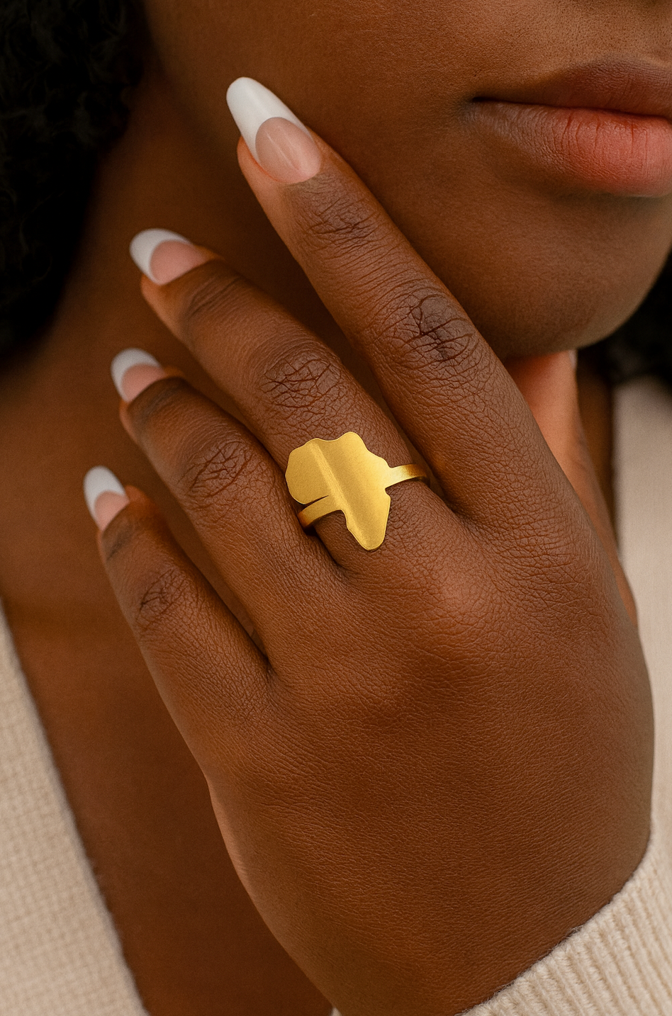 Africa Map Adjustable Ring – Stainless Steel (Gold & Silver) - Fatisha Boutique #