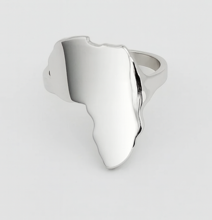 Africa Map Adjustable Ring – Stainless Steel (Gold & Silver) - Fatisha Boutique #