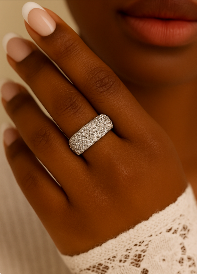 Elegant & Glamorous Sparkling Rhinestone Statement Rings - Fatisha Boutique #