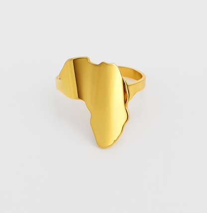 Africa Map Adjustable Ring – Stainless Steel (Gold & Silver) - Fatisha Boutique #
