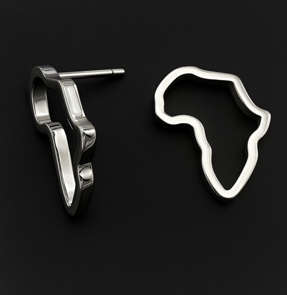 Small African Map Stud Earrings – Stainless Steel, Gold & Silver Options | UK Seller - Fatisha Boutique #