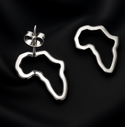 Small African Map Stud Earrings – Stainless Steel, Gold & Silver Options | UK Seller - Fatisha Boutique #
