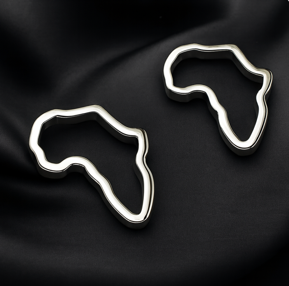 Small African Map Stud Earrings – Stainless Steel, Gold & Silver Options | UK Seller - Fatisha Boutique #