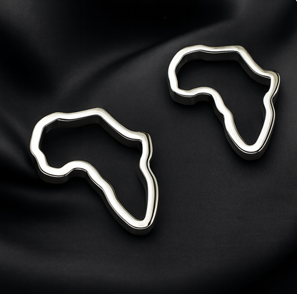 Small African Map Stud Earrings – Stainless Steel, Gold & Silver Options | UK Seller - Fatisha Boutique #