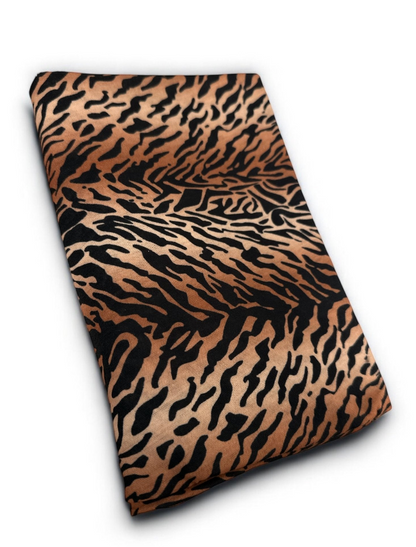 Tiger Print Long Stretch Jersey Headwrap – Soft Elastic Turban Head Wrap Scarf for Protective Styling & Fashion Looks - Fatisha Boutique #