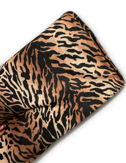 Tiger Print Long Stretch Jersey Headwrap – Soft Elastic Turban Head Wrap Scarf for Protective Styling & Fashion Looks - Fatisha Boutique #