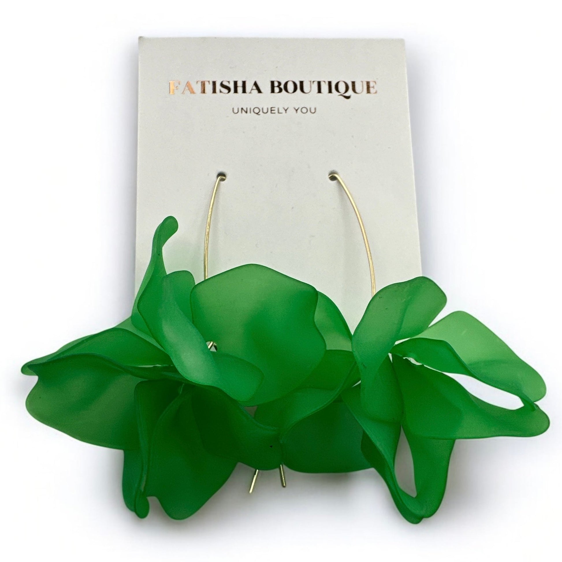 Acrylic Flower Petal Dangle Earrings – Lightweight & Vibrant Statement Jewellery - Fatisha Boutique