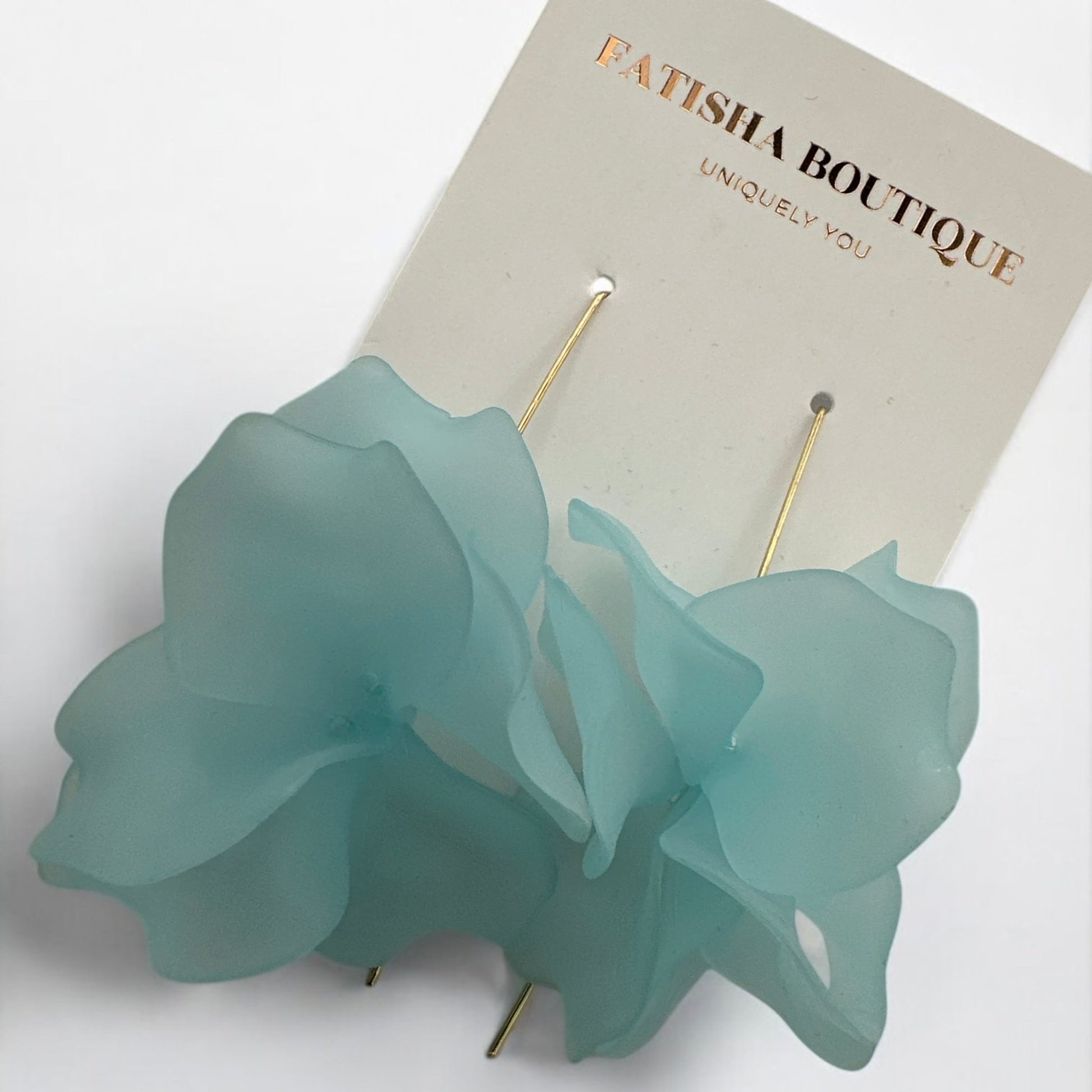 Acrylic Flower Petal Dangle Earrings – Lightweight & Vibrant Statement Jewellery - Fatisha Boutique