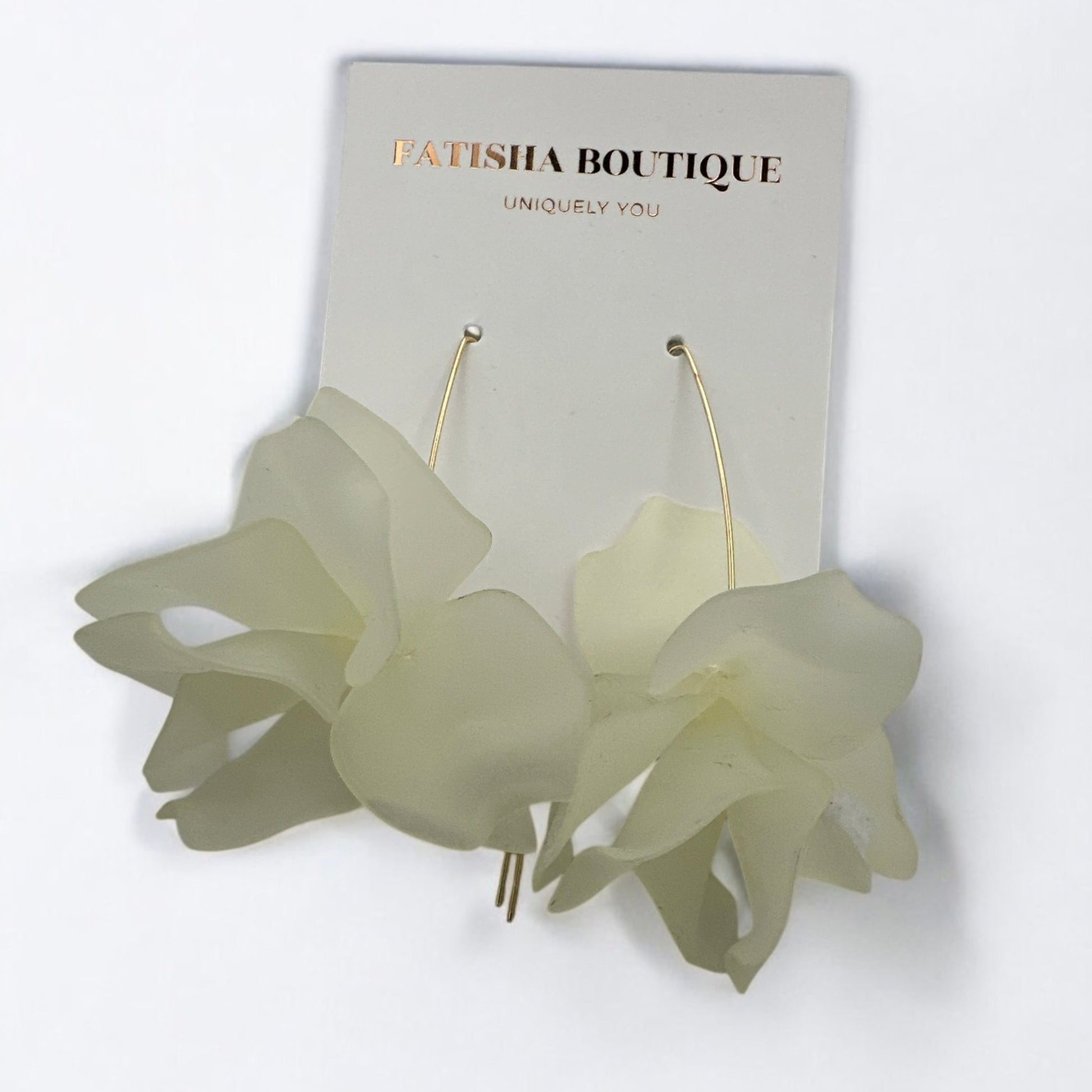 Acrylic Flower Petal Dangle Earrings – Lightweight & Vibrant Statement Jewellery - Fatisha Boutique