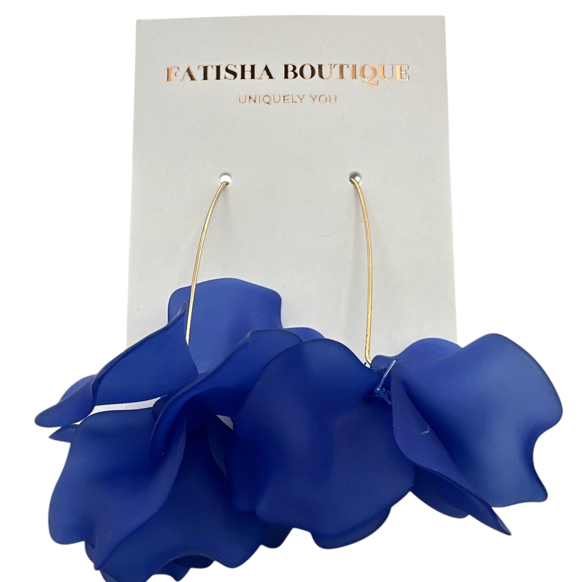 Acrylic Flower Petal Dangle Earrings – Lightweight & Vibrant Statement Jewellery - Fatisha Boutique