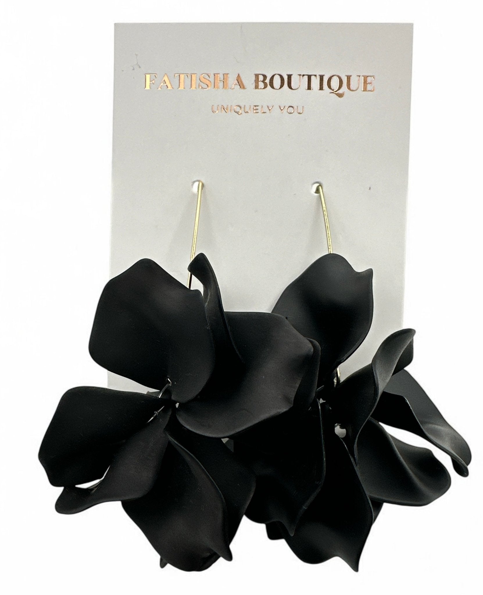 Acrylic Flower Petal Dangle Earrings – Lightweight & Vibrant Statement Jewellery - Fatisha Boutique