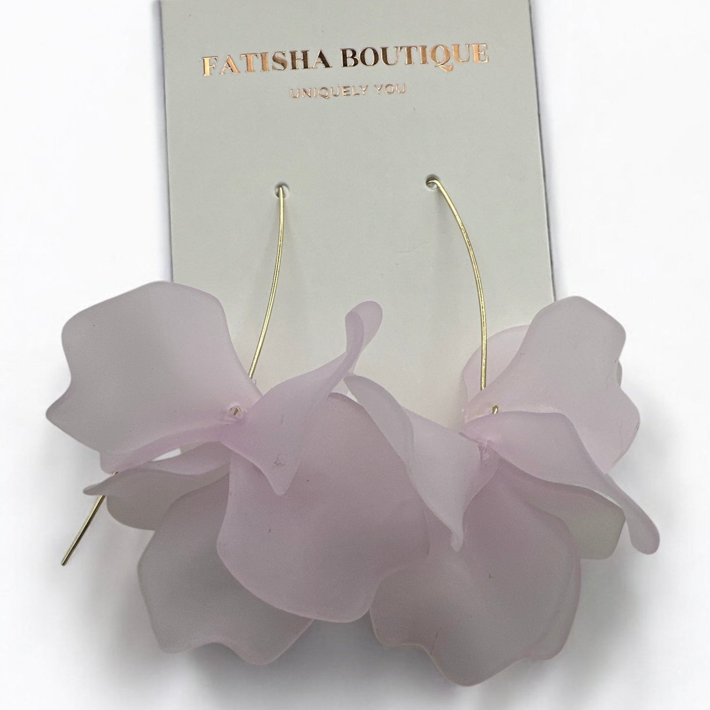 Acrylic Flower Petal Dangle Earrings – Lightweight & Vibrant Statement Jewellery - Fatisha Boutique
