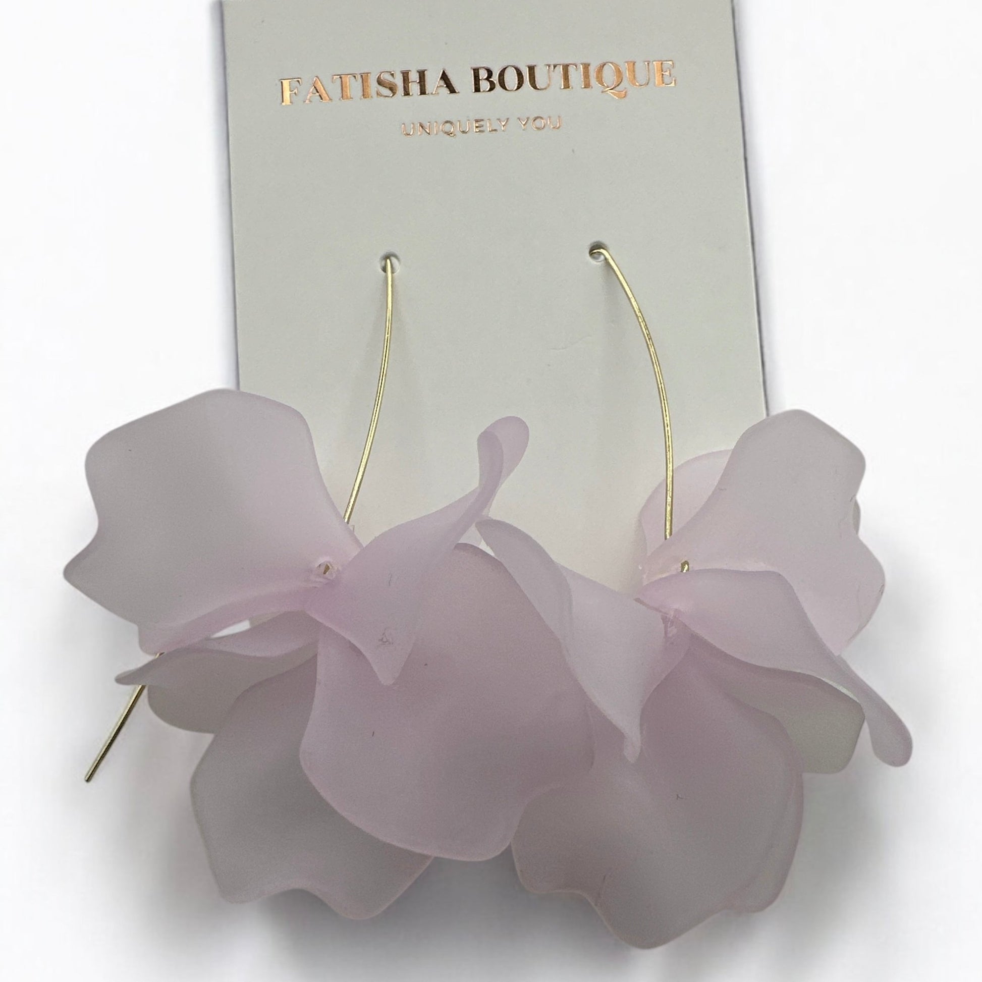 Acrylic Flower Petal Dangle Earrings – Lightweight & Vibrant Statement Jewellery - Fatisha Boutique