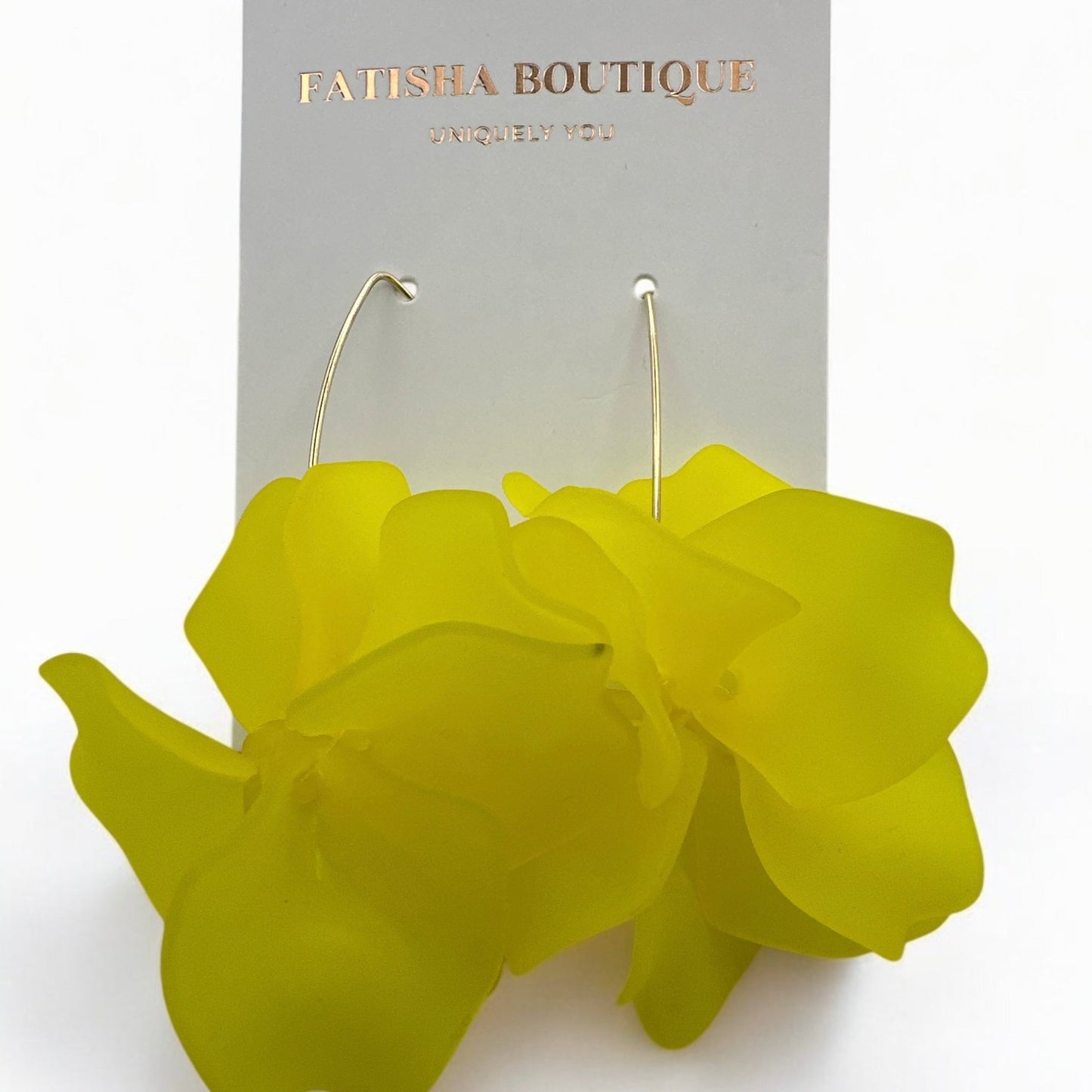 Acrylic Flower Petal Dangle Earrings – Lightweight & Vibrant Statement Jewellery - Fatisha Boutique