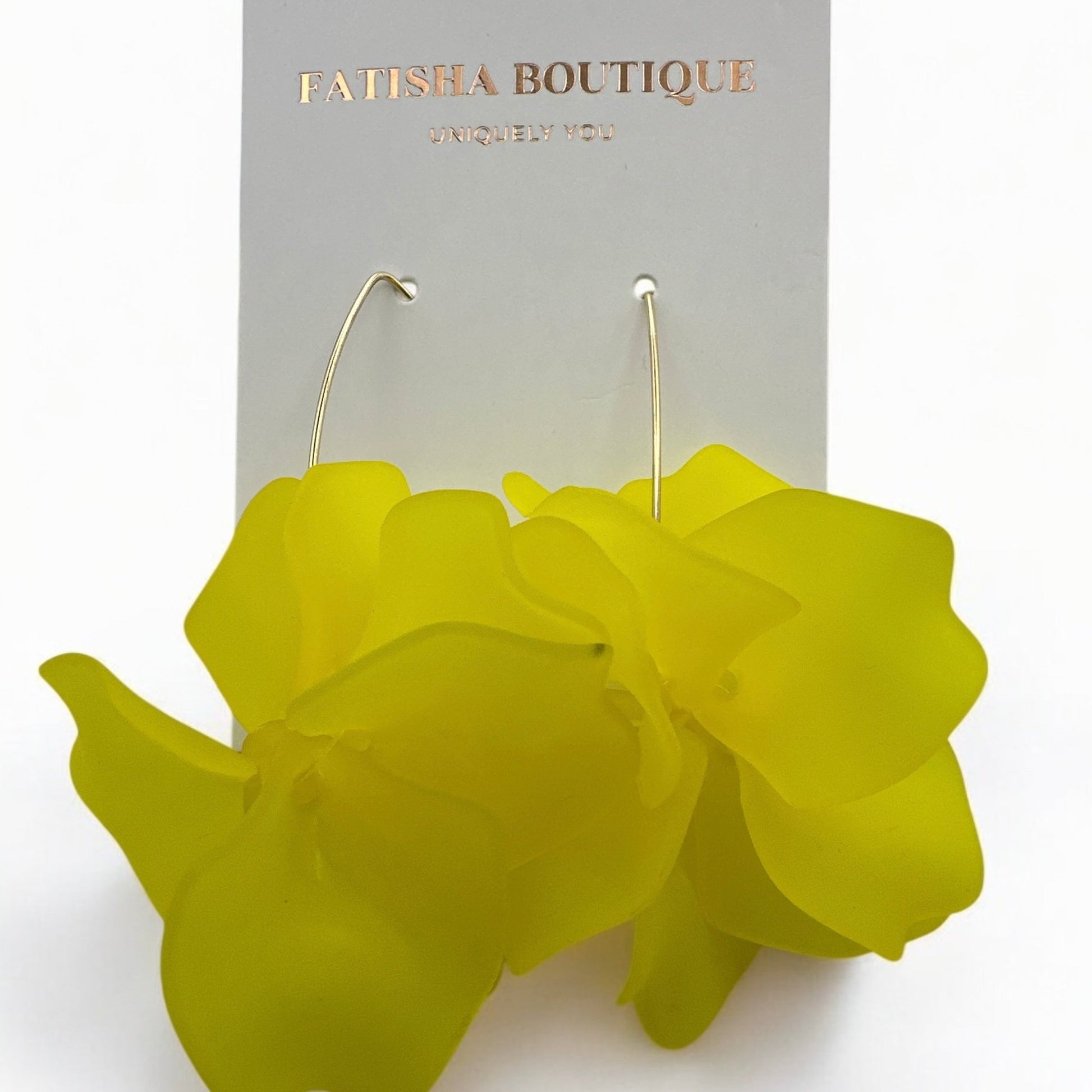 Acrylic Flower Petal Dangle Earrings – Lightweight & Vibrant Statement Jewellery - Fatisha Boutique