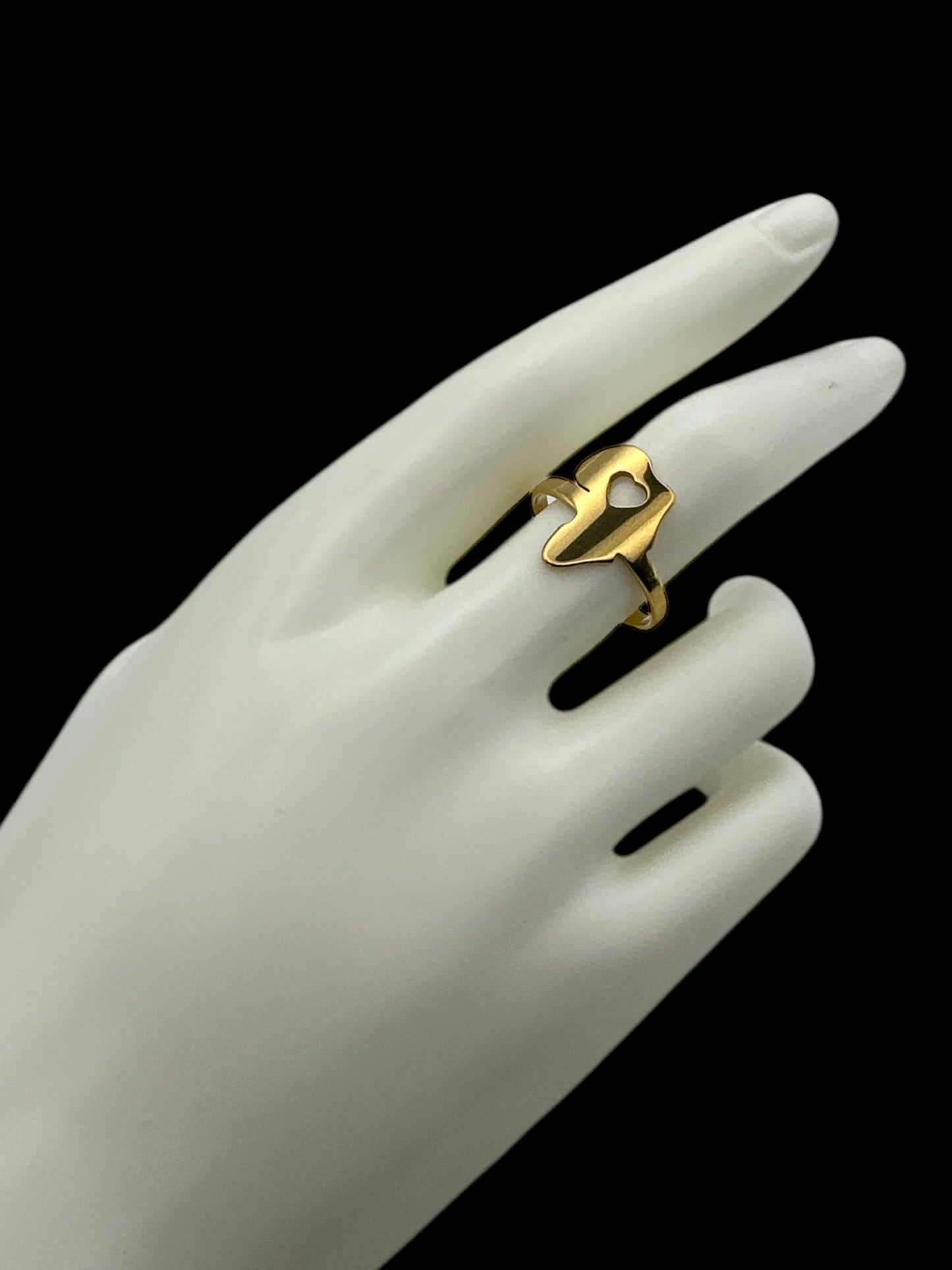 Adjustable Africa Map Stainless Steel Ring | Heart Cut - Out Design - Fatisha Boutique