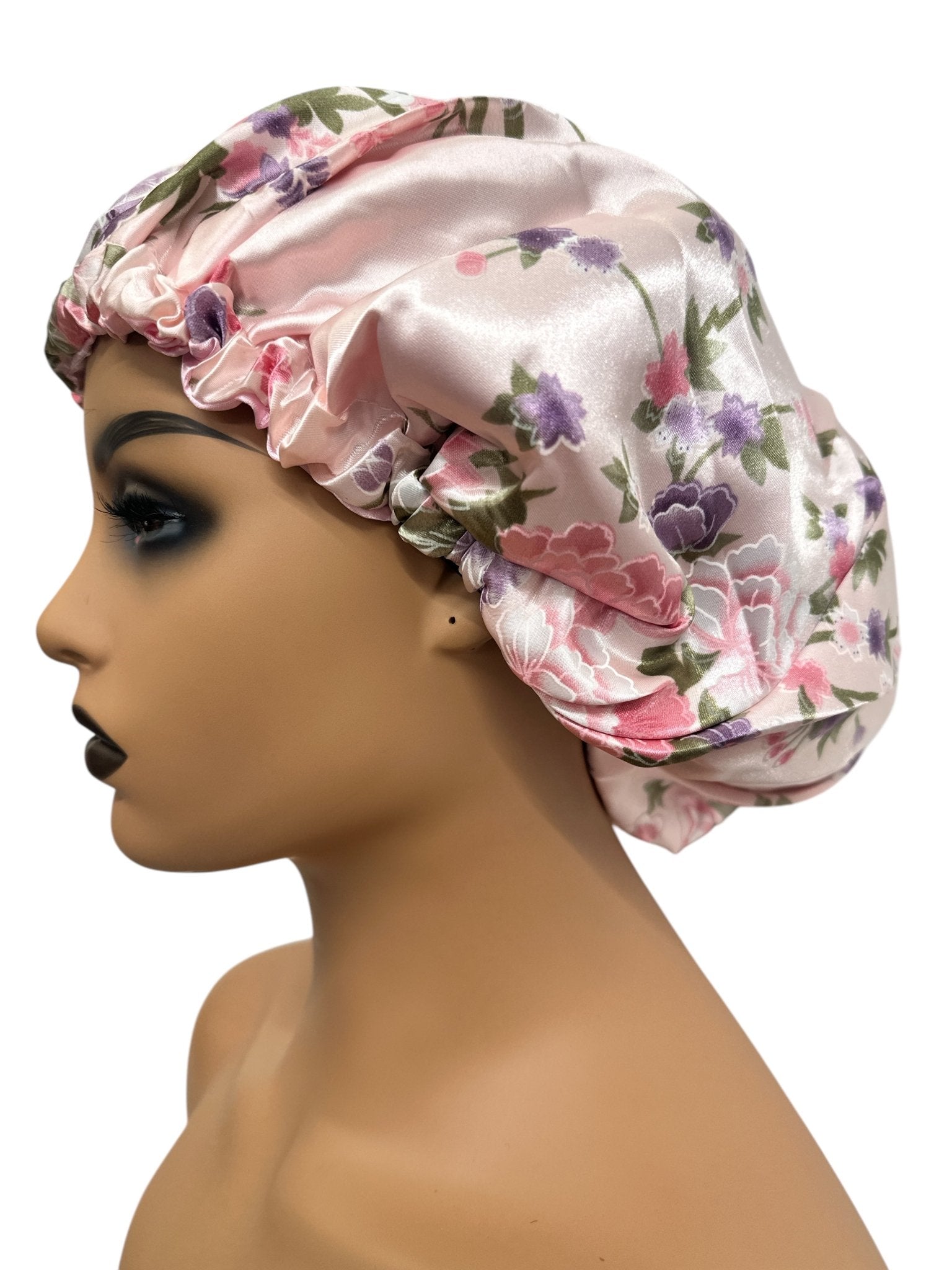 Adjustable Double - Layered Reversible Satin Silk Bonnet Cap – Premium Hair Protection Sleep Cap - Fatisha Boutique
