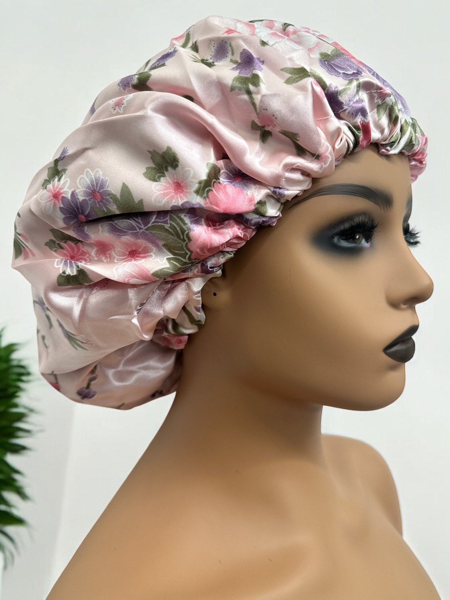 Adjustable Double - Layered Reversible Satin Silk Bonnet Cap – Premium Hair Protection Sleep Cap - Fatisha Boutique