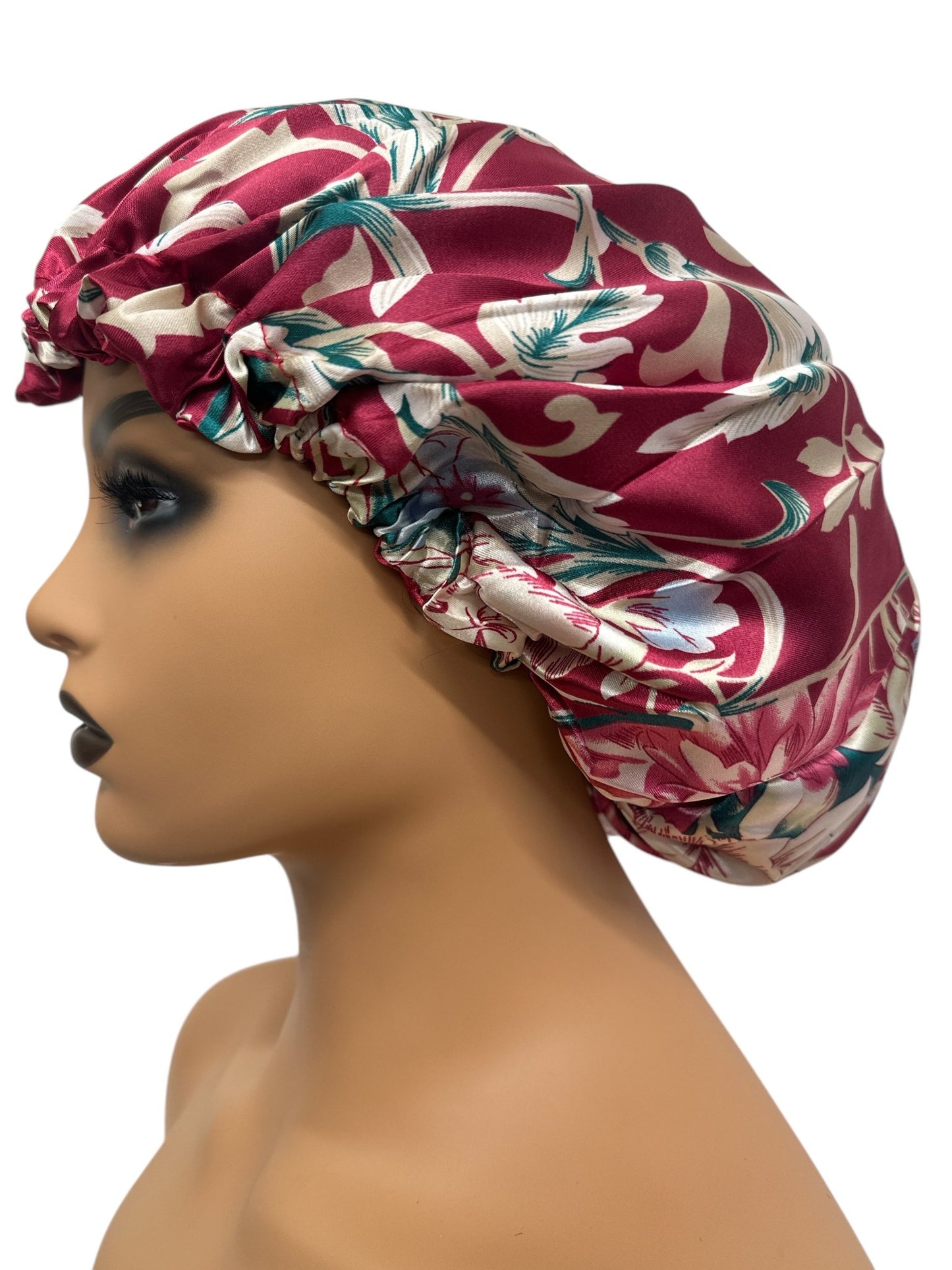 Adjustable Double - Layered Reversible Satin Silk Bonnet Cap – Premium Hair Protection Sleep Cap - Fatisha Boutique