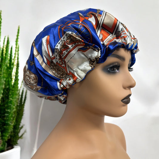Adjustable Double - Layered Reversible Satin Silk Bonnet Cap – Premium Hair Protection Sleep Cap - Fatisha Boutique