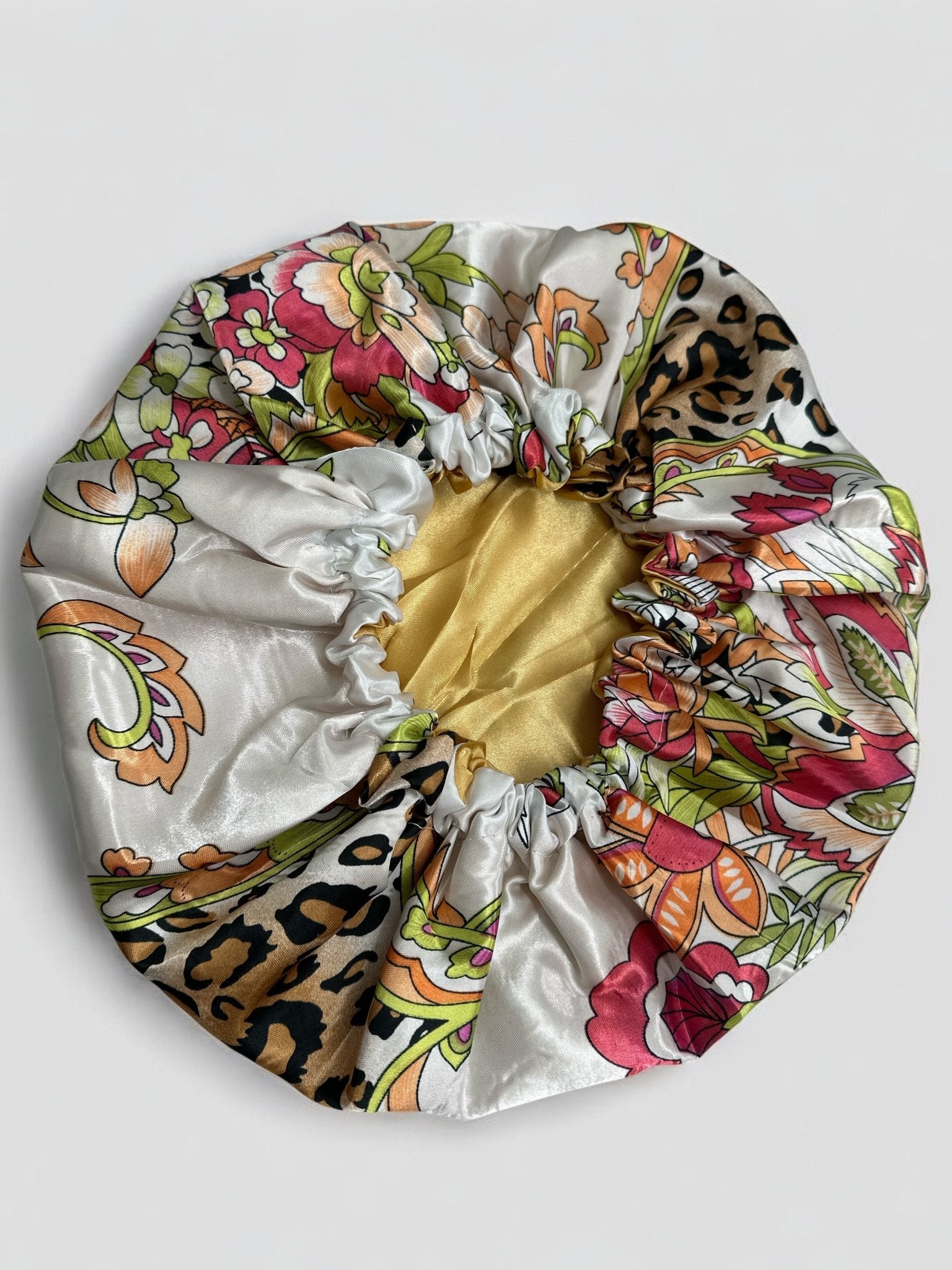 Adjustable Double - Layered Reversible Satin Silk Bonnet Cap – Premium Hair Protection Sleep Cap - Fatisha Boutique
