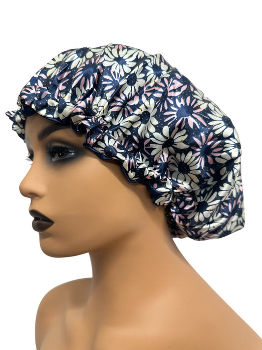 Adjustable Double - Layered Reversible Satin Silk Bonnet Cap – Premium Hair Protection Sleep Cap - Fatisha Boutique