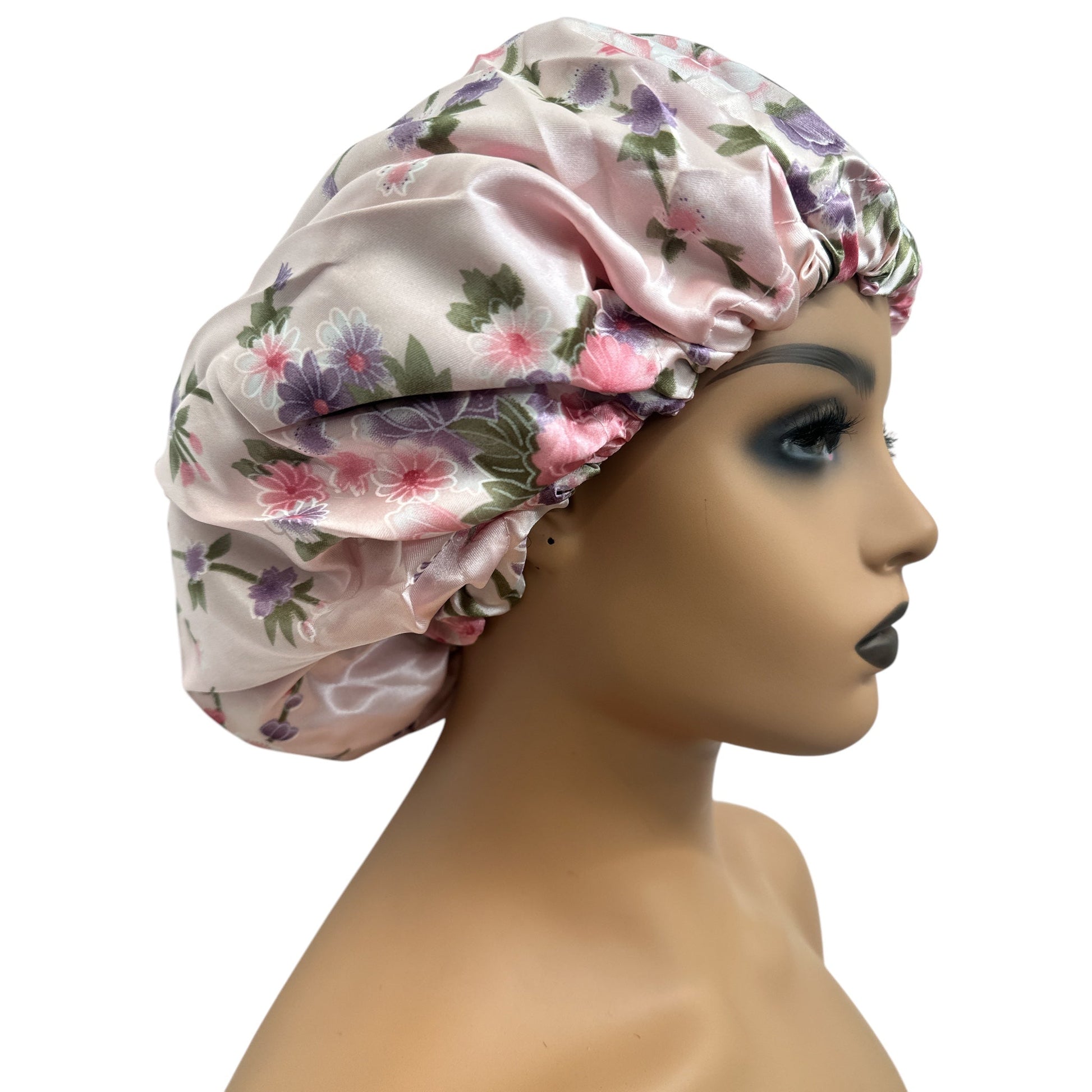 Adjustable Double - Layered Reversible Satin Silk Bonnet Cap – Premium Hair Protection Sleep Cap - Fatisha Boutique