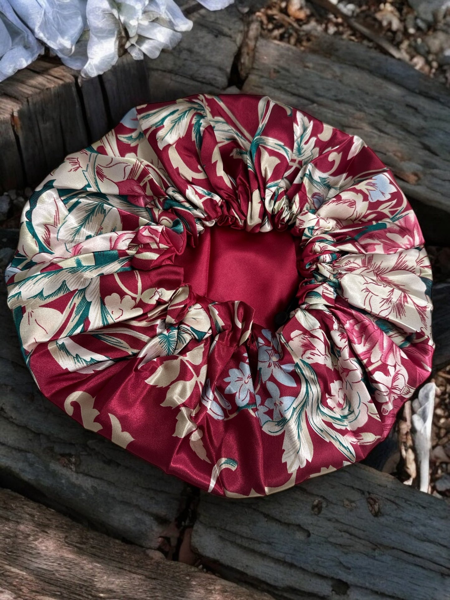 Adjustable Double - Layered Reversible Satin Silk Bonnet Cap – Premium Hair Protection Sleep Cap - Fatisha Boutique