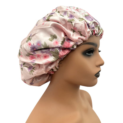 Adjustable Double - Layered Reversible Satin Silk Bonnet Cap – Premium Hair Protection Sleep Cap - Fatisha Boutique