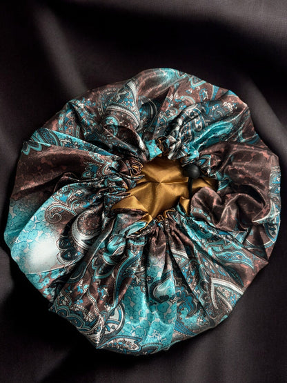 Adjustable Double - Layered Reversible Satin Silk Bonnet Cap – Premium Hair Protection Sleep Cap - Fatisha Boutique