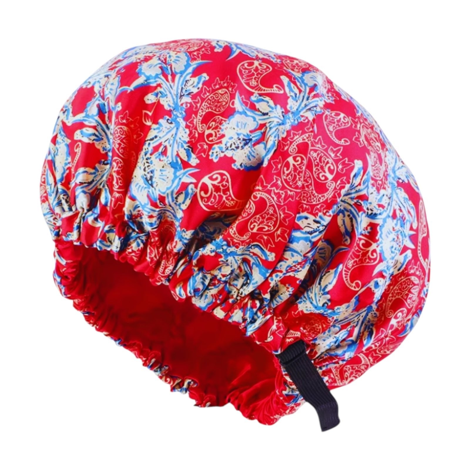 Adjustable Reversible Satin Silk Bonnet Cap – Double Layered Printed Sleep Cap for Hair Protection - Fatisha Boutique