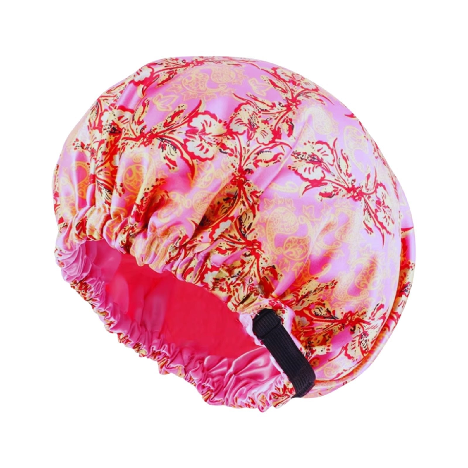 Adjustable Reversible Satin Silk Bonnet Cap – Double Layered Printed Sleep Cap for Hair Protection - Fatisha Boutique