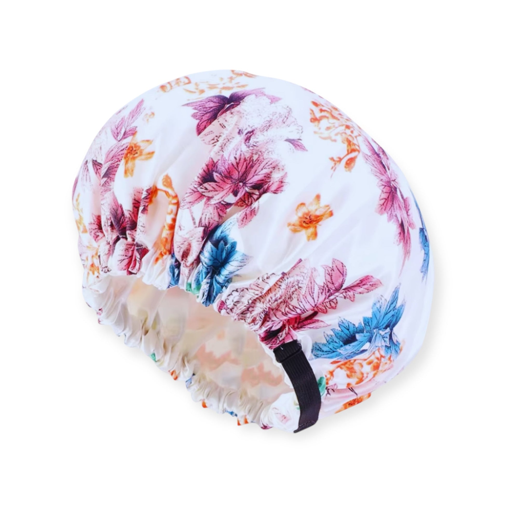 Adjustable Reversible Satin Silk Bonnet Cap – Double Layered Printed Sleep Cap for Hair Protection - Fatisha Boutique