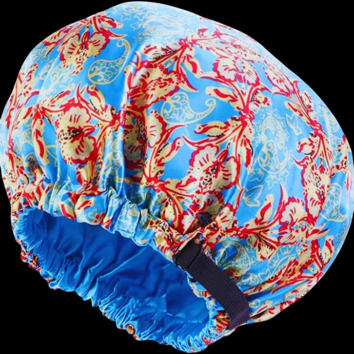 Adjustable Reversible Satin Silk Bonnet Cap – Double Layered Printed Sleep Cap for Hair Protection - Fatisha Boutique