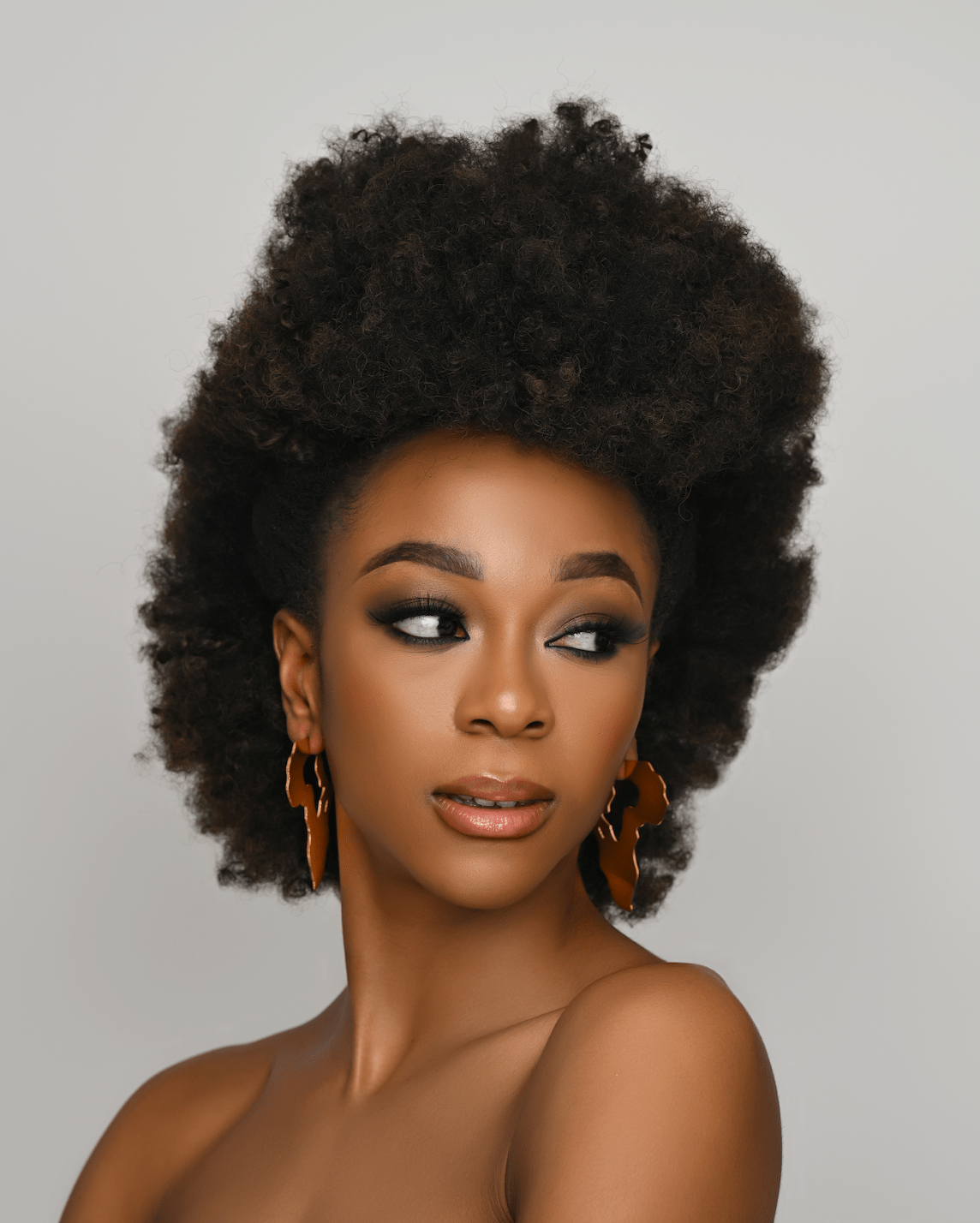 Africa Map Shaped Stainless Steel Statement Drop Earrings - Fatisha Boutique